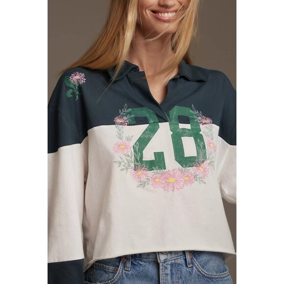 Letluv for Anthropologie Rugby Shirt - New Large - Picture 4 of 5